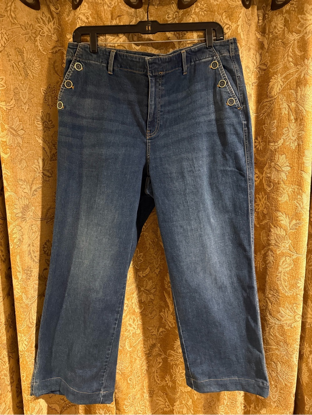 Talbots Sailor wide leg Jeans with button pockets 20w